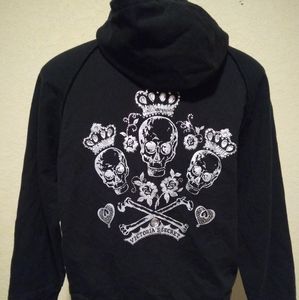 Victoria secret jeweled skull zip up